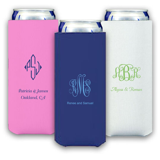 Pick Your Three Letter Monogram Style with Text Collapsible Slim Huggers